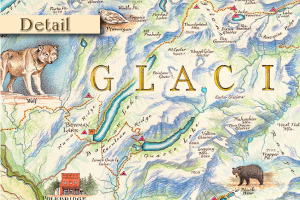 Glacier National Park Canada Map